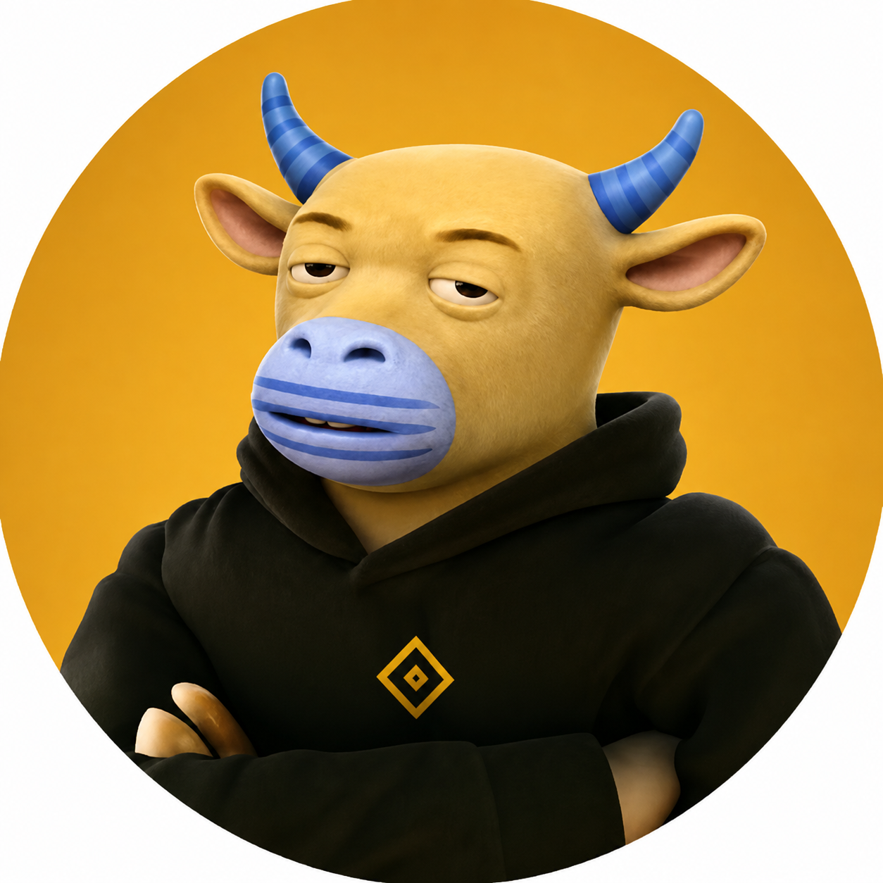 Bull mascot portrait